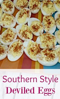 Make these southern style deviled eggs for your next family meal. They are a delicious and easy side dish. Easter Side Dish, Southern Deviled Eggs, Easter Sides, Devilled Eggs Recipe Best, Southern Thanksgiving, Thanksgiving Food Sides, Easter Side Dishes, Deviled Eggs Easy, Best Thanksgiving Recipes