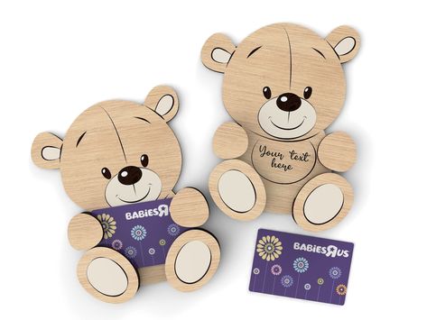 Teddy Bear Baby Shower Personalized Gift Card Holder New - Etsy Australia Gift Card Holder Template, Glowforge Ideas, Teddy Bear Gift, Personalized Gift Cards, Laser Printing, Personalized Baby Shower Gifts, Teddy Bear Gifts, Money Holder, Money Holders