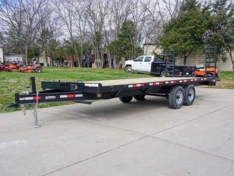 8.5x22 I-Beam Deckover Trailer (2) 7K Axle Stand-Up Ramps Car Hauler Trailer, Car Hauler, Loading Ramps, Trailer Axles, Lifted Ford, I Beam, Utility Trailer, Truck And Trailer, Wheels And Tires