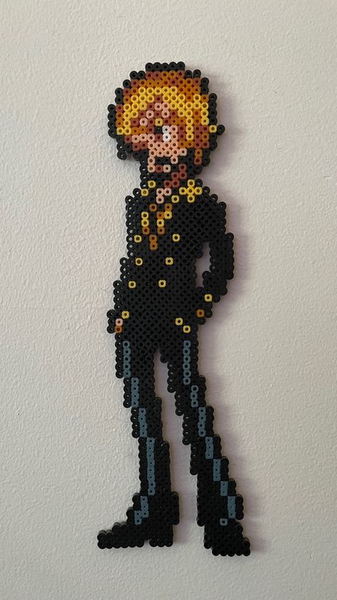 Sanji Perler Beads, One Piece Perler, Perler Creations, Perler Crafts, Perler Patterns, Perler Bead Art, Fuse Beads, Perler Bead, One Piece (anime)