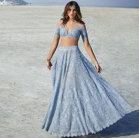 Pastel Lehenga, Designed Dresses, Lehnga Dress, Indian Bridal Lehenga, Chiffon Collection, Indian Lehenga, Dress Indian, Indian Couture, Choker Set