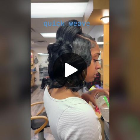 TikTok · Sew_draya Half Up Half Down Hair Bob, Half Up Half Down Quick Weave Bob, Half Up Half Down Bob, Quickweave Bob, Weave Bob, Quick Weave Bob, Hair Bob, Quick Weave, Half Up Half Down Hair