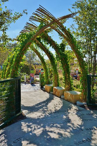 Gothic Arch in the Children's Garden | Karl Gercens | Flickr Arched Walkway Garden, Cafe Garden Ideas, Landscape Design For Villa, Resort Garden, Arch Designs, Gothic Arch, Garden Pavilion, Gothic Garden, Children Park