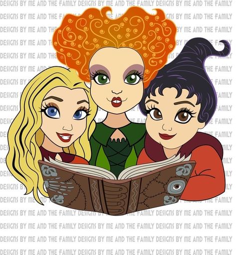 Mop Dolls, Disney Pumpkins, Hermanas Sanderson, Sisters Black, Waterslide Images, Snowglobe Tumblers, Halloween Svgs, Hocus Pocus Spell Book, Sisters Drawing