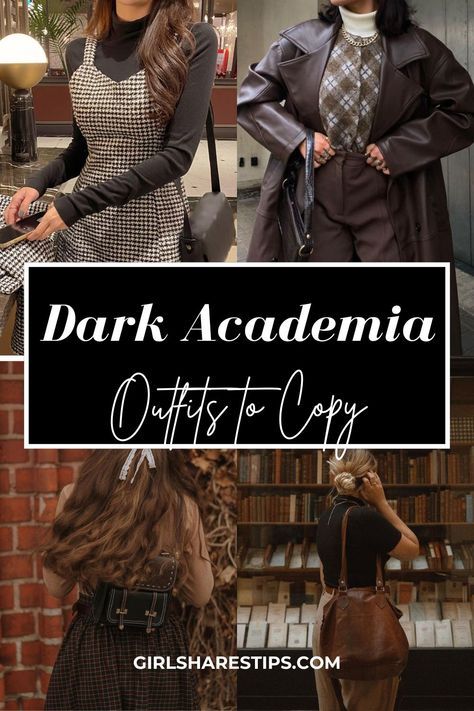 Dark Academia Thrifting, Dark Academia Night Outfit, Dark Academia Workout Outfit, Feminine Dark Academia Outfit, Womens Dark Academia Fashion, Dark Academia Date Outfit, Dark Academia Clothes Women, Spring Academia Outfits, Dark Academia Clothes Aesthetic