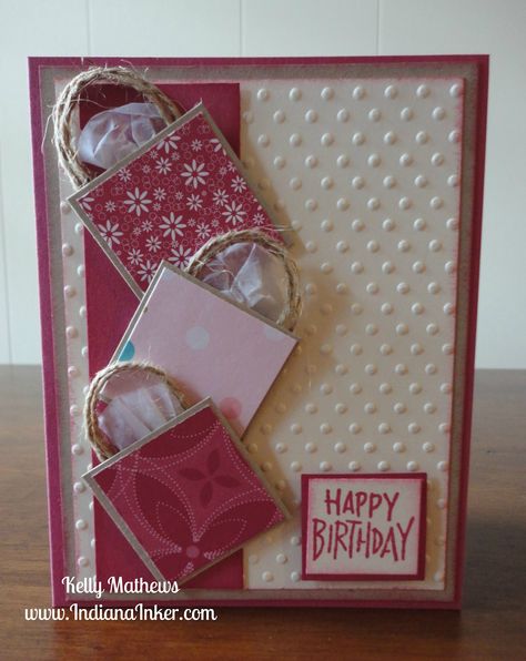 stampin up birthday card ideas | love this idea and it is so simple i got this idea from stamping ... Presents Birthday, Stampin Up Birthday Cards, Bday Cards, Birthday Cards For Women, Embossed Cards, Milestone Birthday, Some Cards, E Card, Handmade Birthday Cards