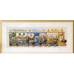 Shopping Street Cross Stitch House, Applique Kit, Cross Stitch Samplers, Felt Applique, Needle Arts, Counted Cross Stitch Kits, Stitch Kit, Cross Stitch Charts, Cross Stitch Kit