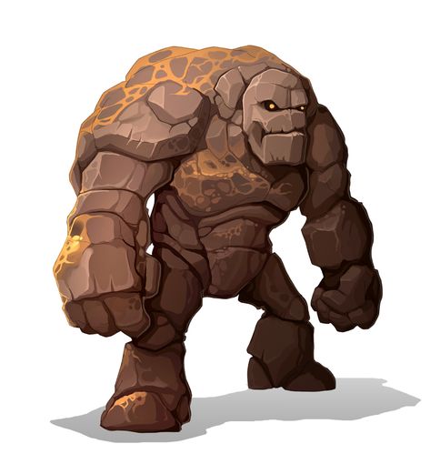 ArtStation - Granite Golem Stone Character Design, Golem Rpg, Rock Elemental, Stone Elemental, Clay Golem, Rock Golem, Stone Monster, Stone Golem, Fantasy Dungeon