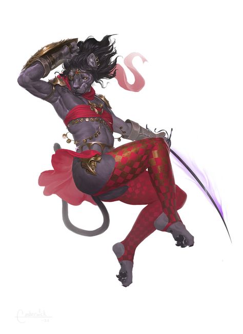 ArtStation - The Dancer Roleplay Characters, Female Character Concept, New Fantasy, The Dancer, Fantasy Races, Cat People, Game Character Design, Dnd Characters, Character Portraits