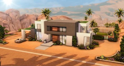 Landgraab Mansion Sims 4, Landgraab Mansion, Sims 4 Modern Mansion, Sims4 Builds, Oasis Springs, The Sims 4 Lots, Sims Houses, Play Sims 4, Sims Builds