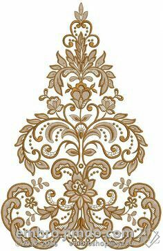 Baroque Embroidery Patterns, Baroque Embroidery, Flower Pattern Drawing, Gold Work Embroidery, Baroque Ornament, Tambour Embroidery, Baroque Design, Border Embroidery Designs, Embroidery Motifs