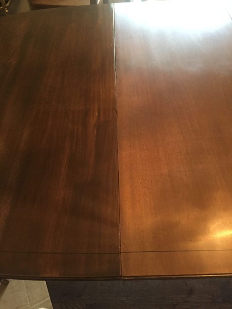 How to Refinish a Dining Table (without Stripping & Sanding) – The Adored Abode Refinished Table, Diner Table, Wood Table Top, Under The Table, Furniture Restoration, Redo Furniture, Wainscoting, Refinishing Furniture, Table Legs