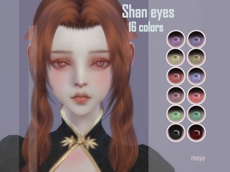 （maya）Shan eyes | mayasims on Patreon Sims 4 Doll Eyes, Eye Face Painting, Makeup Cc, Cc Mods, Sims 4 Body Mods, Sims 4 Cc Packs, Kawaii Stuff, Doll Makeup, Sims Hair