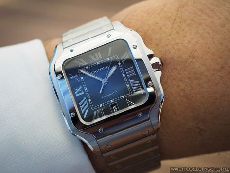 Cartier Santos Watch, Live Pictures, Cartier Santos, Used Watches, Fashion Suits For Men, Watches Unique, Men Style Tips, Square Watch, Beautiful Watches