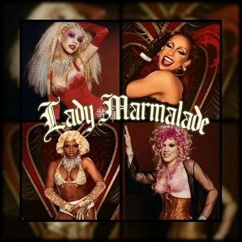 Christina Aguilera Lady Marmalade, Moulin Rouge Outfits, Elegantes Party Outfit, Lady Marmalade, Lil Kim, Music Album Covers, Music Images, Halloween Inspo, Everything Pink