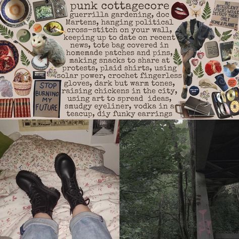 Punk Cottagecore Aesthetic, Punk Cottagecore, Guerrilla Gardening, Forest Core, Witch Stuff, Photobooth Pictures, Spotify Covers, Punk Aesthetic, Goblin Core