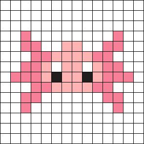 Pony Bead Axolotl Pattern, Very Small Pixel Art, Perler Bead Patterns Kandi, Axolotl Perler Beads, Pixel Art Tiny, Cute Small Pixel Art, Small Pixel Art Pattern, Small Pixel Art Ideas, Small Perler Bead Patterns