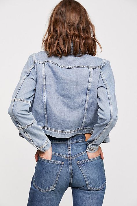 Slide View 2: Rumors Denim Jacket Denim Photoshoot, Fashion Model Poses, Denim Inspiration, All Jeans, Fashion Photography Inspiration, Denim Trends, Classic Wardrobe, Free People Denim, Fashion 2020