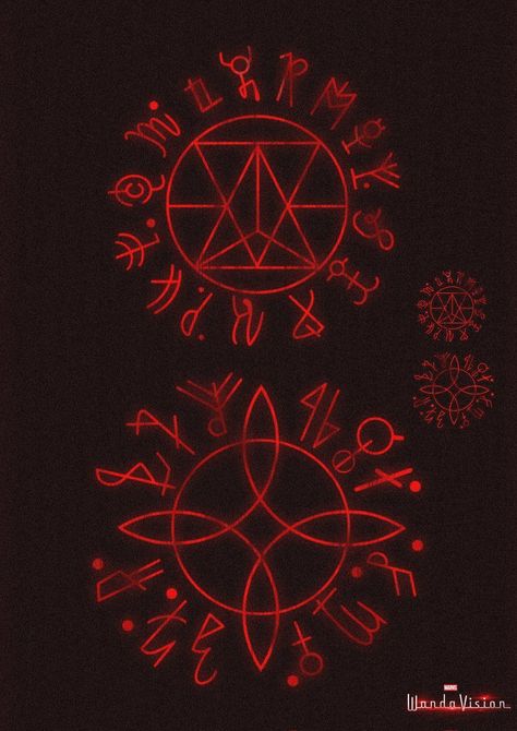 Wiccan Wallpaper Aesthetic, Darkhold Pages Scarlet Witch, Scarlet Witch Runes, Darkhold Scarlet Witch, Scarlet Witch Symbol, Marvel Wiccan, Wanda Powers, Marvel Witches, Witch Runes