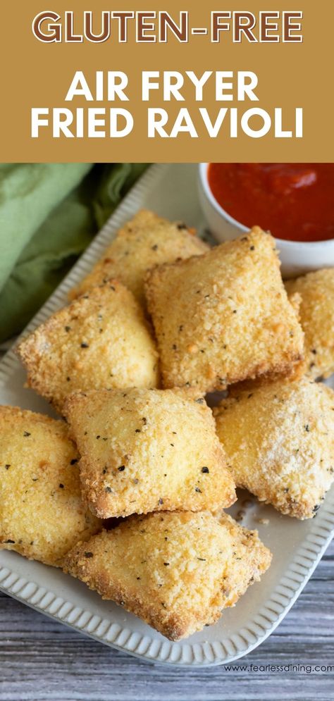 How To Cook Ravioli, Air Fryer Ravioli, Fried Ravioli, Toasted Ravioli, Chop Recipes, Air Fryer Chicken Wings, Ravioli Recipe, Air Fryer Recipes Chicken, Air Fryer Dinner Recipes