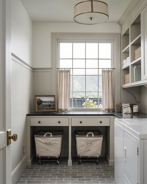 AHD - Ali Henrie Design | Hard to wait for final photos when the progress shots look this good. Move-in day happening real soon. 👏 | Instagram No Window Laundry Room, Ali Henrie, Arched Window Coverings, Laundry Pantry, Georgia House, Cafe Curtain, Arch Design, Cafe Curtains, The Cafe