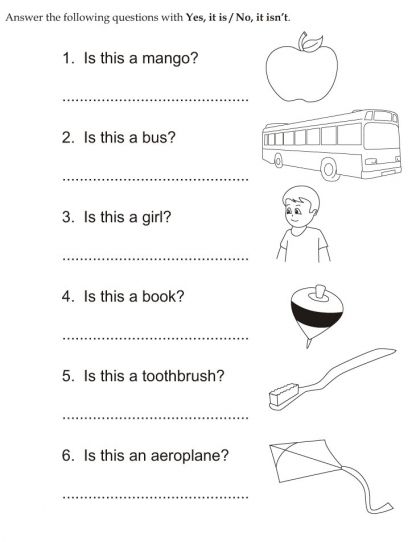 Download english activity worksheet Answer the following questions with Yes, it is / No, it isn�t from bestcoloringpages.com English Activity, Ingles Kids, Worksheets For Class 1, Kids Worksheet, English Grammar For Kids, English Worksheets For Kindergarten, Grammar For Kids, Writing Practice Worksheets, Kindergarten Reading Worksheets