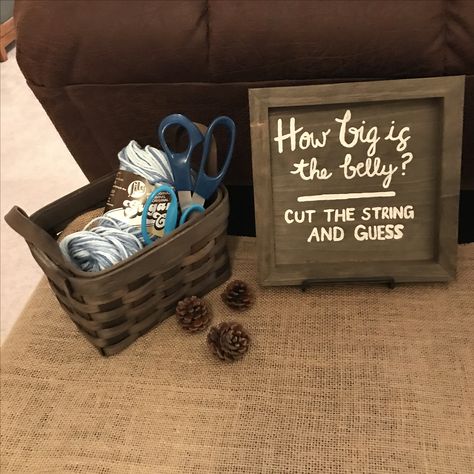 Guess how big the moms belly is baby shower game How Big Is Moms Belly Game, Gender Reveal Party Food, Girl Shower Decorations, Mom Belly, Mickey Mouse Baby Shower, Baby Bumper, Disney Baby Shower, Baby Shower Bbq