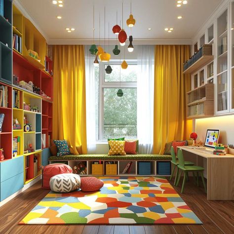 Unleashing Imagination with Children's Room Decor Ideas • 333+ Images • [ArtFacade] Educational Decor, Solar System Model, Interactive Walls, Neutral Furniture, Bright Decor, World Of Imagination, Colorful Murals, Play Structure, Chalkboard Wall