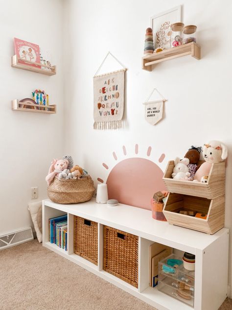 Taya's Boho Flower Child Toddler Room Updates | Toddler Girl Room | Toddler Room | Toddler Room Decor | Kids Decor | Bohemian Kids Decor | Flower Child | Retro Room Decor Kids Rooms Inspo, Baby Playroom, Toddler Bedroom Girl, Toddler Playroom, Toddler Girl Room, Toddler Room Decor, Nursery Room Design, Girl Nursery Room