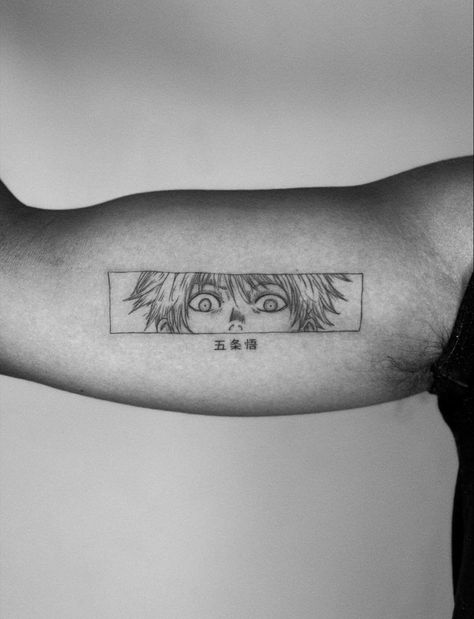 Gojo Tattoo, Gojo Eyes, Gege Akutami, Eyes Tattoo, Simple Tattoos For Guys, Manga Tattoo, One Piece Tattoos, Small Girl Tattoos, Cute Little Tattoos