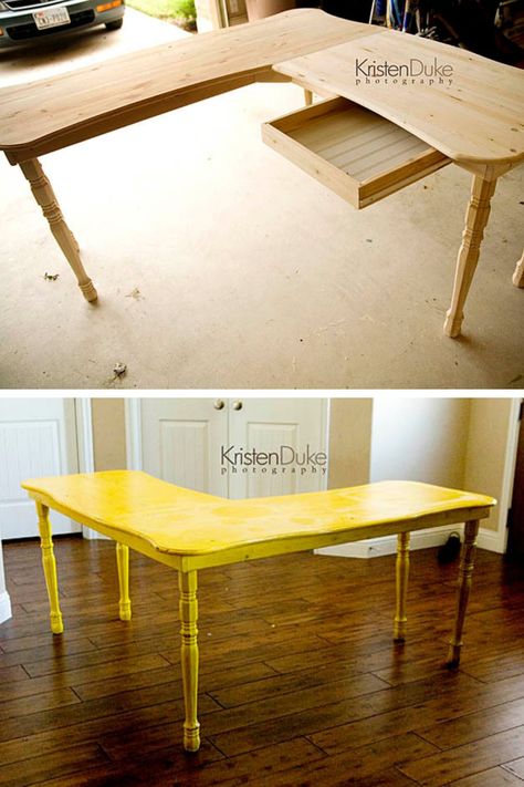 42 Budget-Friendly DIY L-Shaped Desk Ideas Diy L Shaped Desk, L Shaped Desk Plans, Working And Studying, Diy Wood Desk, Diy Corner Desk, Organized Workspace, Plywood Desk, Farmhouse Desk, L Shape Desk