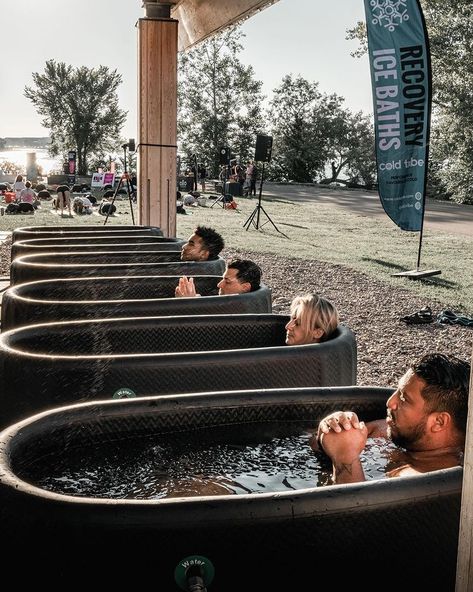 “It's important to not be afraid of failure and to push yourself to try things and jump in the cold water. There are incredible, beautiful… | Instagram Indoor Cold Plunge, Cold Plunge Aesthetic, Ice Bath Aesthetic, Cold Water Plunge, Wellness Facility, Sauna And Cold Plunge, Cold Pool, Cold Plunges, Cold Bath