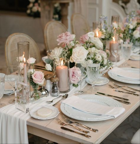 Blush wedding centerpieces