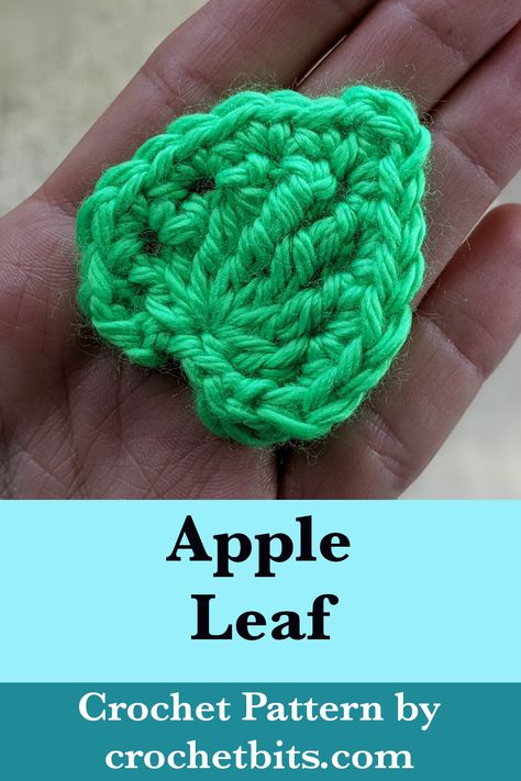 Crochet Apple Leaf Pattern Crochet Heart Shaped Leaf Pattern, Crochet Strawberry Leaves Free Pattern, Crochet Heart Leaf Pattern, Small Leaf Crochet, Crochet Leaf Free Pattern Diagram, Free Crochet Leaves Pattern, Crochet Leaf Vine Free Pattern, Crochet Leaf Pattern Free, Crochet Leaf Bag