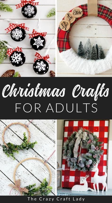 Looking for some simple Christmas crafts ideas for yourself? Here are 25 ideas for all ages that will put you in the holiday spirit! New Craft Ideas 2023, New Christmas Crafts For 2023, Christmas Crafts Adults, Easy Christmas Crafts For Adults, Hristmas Crafts, Simple Christmas Crafts, Crafts Adults, Christmas Crafts Ideas, Homemade Christmas Crafts