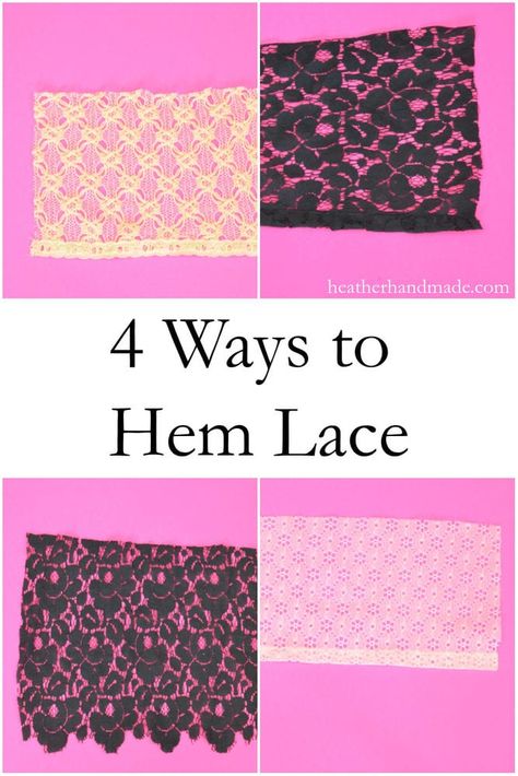 How to Hem Lace + a Lace Trumpet Skirt // heatherhandmade.com Lace Diy, Sewing Lace, Sewing Tutorials Free, Trumpet Skirt, Techniques Couture, Sewing Stitches, Sewing Blogs, Sewing Projects For Beginners, Easy Sewing Projects