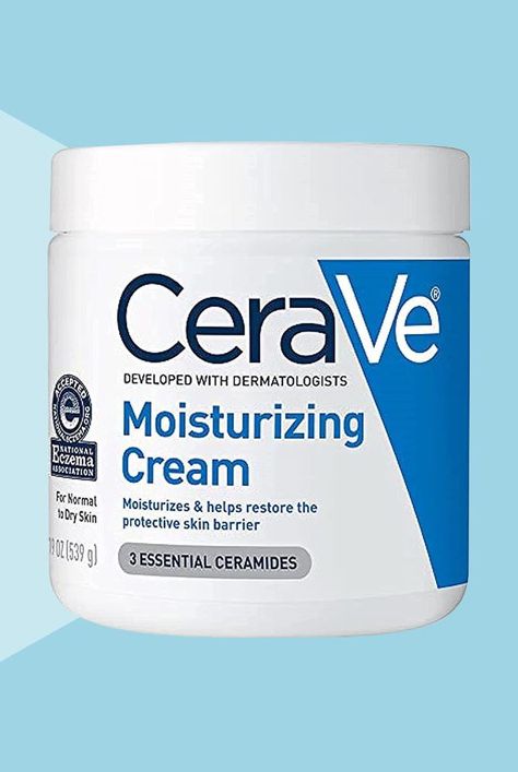 CeraVe’s Moisturizing Cream has more than 106,300 five-star Amazon reviews, and it’s our shopping writer’s favorite moisturizer. The formula was developed with dermatologists and is fragrance-free and non-comedogenic. Shop the moisturizer for $18 at Amazon. #beautyhacks #beautytips #details #skincare #moisturizer Drugstore Moisturizer, Minimalist Skincare, Skincare Moisturizer, Amazon Reviews, Dry Sensitive Skin, Facial Moisturizers, Moisturizing Cream, Facial Cream, Moisturizing Lotions