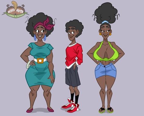 “Mixed Nuts” – @murdercide626 on Tumblr Black Female Characters, Anime Demon Boy, Characters Inspiration Drawing, 80s Cartoons, Black Characters, Mixed Nuts, Hottie Women, Black Art Pictures, Character Design References