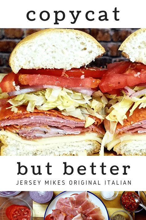 Italian Combo Sandwich Recipe, Jersey Mikes Club Sub Copycat, Best Italian Sandwich Recipe, Subs Recipes Sandwiches, Italian Sub Sandwich Recipe, Italian Subs Sandwich, Best Sub Sandwich Recipes, Mikes Way Recipe, Copycat Sandwich Recipes