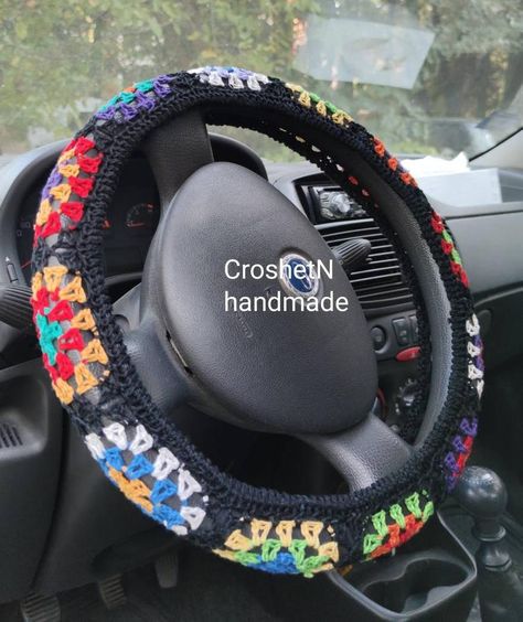 Multicolor Car Accessories Car Gifts Crochet Wheel Cover Car | Etsy Steering Wheel Cover Crochet, Wheel Cover Crochet, Car Crochet, Crochet Steering Wheel, Accessories For Car, Car Accessories For Guys, Car Accessory Gifts, Crochet Car, Yellow Car