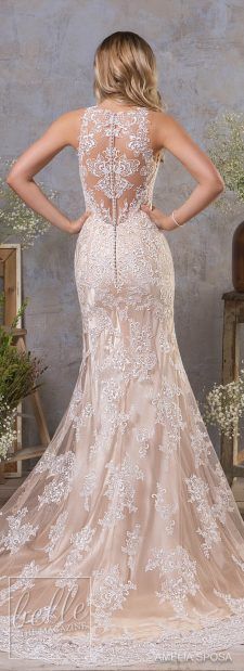 Amelia Sposa Fall 2018 Wedding Dresses Mermaid Wedding Dress With Lace, Wedding Dress Cover, Bridal Cap, Wedding Dress With Lace, Wedding Inspirasi, Bride Fashion, Trumpet Wedding Dress, Country Wedding Dresses, Jewel Neckline