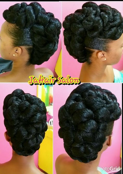 Wedding updo Natural Updo, Black Hair Updo Hairstyles, Twisted Hair, Natural African American Hairstyles, Easy Updo Hairstyles, Hairstyle Youtube, Afrikaanse Mode, Updo Styles