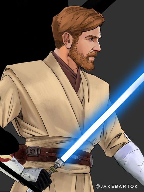 Obi Wan Kenobi Clone Wars, Obi Wan Kenobi Art, Darth Maul Clone Wars, Star Wars Zeichnungen, Anakin Vs Obi Wan, Jake Bartok, Alec Guinness, Star Wars Obi Wan, Star Wars Character