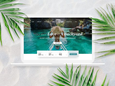 Luxury Tropical Resort Hotel Website & Branding Identity Luxury Tropical Resort, Resort Website, Hotel Modern, Travel Website Design, Eco Resort, Modern Website Design, Event Website, Billboard Design, Tropical Resort