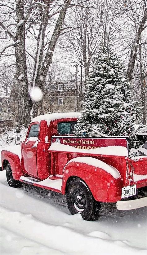 Truck Delivery, Christmas Dreaming, Christmas Red Truck, Xmas Wallpaper, Christmas Phone Wallpaper, Christmas Feeling, Christmas Lovers, Holiday Wallpaper, Wallpaper Iphone Christmas