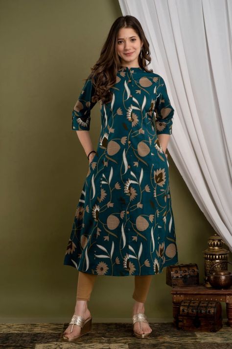 Female Kurta Design, Feeding Kurta Designs, Princess Cut Kurti Design, Office Kurti, A Line Kurti Designs, Feeding Kurti, Feeding Tops, Latest Kurta Designs, Kurtis Design