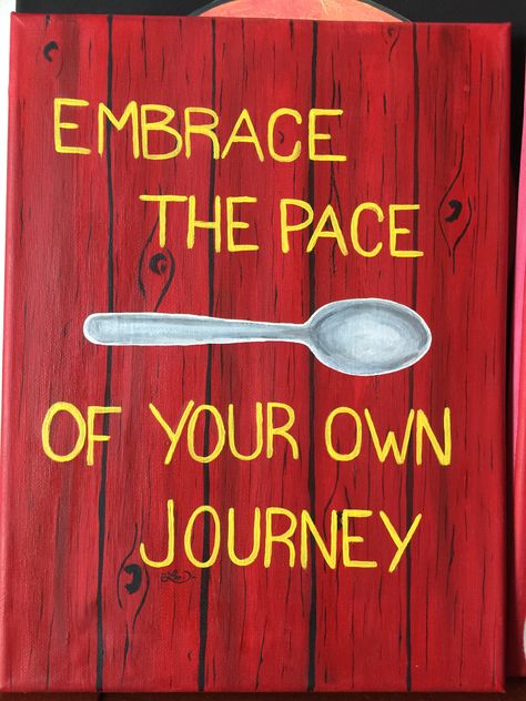 The spoon theory. Acrylic painting Spoon Theory Quotes, Inclusion Quotes, Theory Quotes, Spoon Theory, Cognitive Therapy, Orange Ribbon, Physical Pain, Chronic Condition, Fat Burning Workout