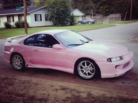 Honda Prelude Pink Honda Accord, Pink Honda, 1990s Cars, Slammed Cars, Honda Accord Sport, Jdm Honda, Honda Civic Hatchback, Pimped Out Cars, Old Pickup Trucks