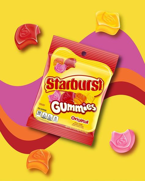 Starburst - Grab some Gummies and dance like no one is watching. Cbd Dog Treats, Gummies Recipe, Cbd Oil Benefits, Dance Like No One Is Watching, Candy Brands, Cute Snacks, Box Packaging Design, Packaging Design Inspiration, Gummy Candy