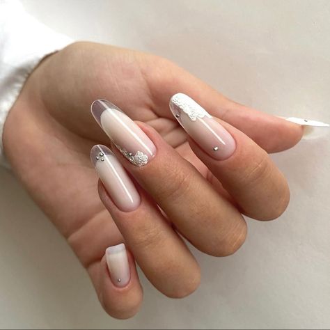 Milky Nails, French Glass, Glass Nails, Bride Nails, Homecoming Nails, Beautiful Nail Designs, Bridal Nails, Luxury Nails, Manicure Y Pedicure